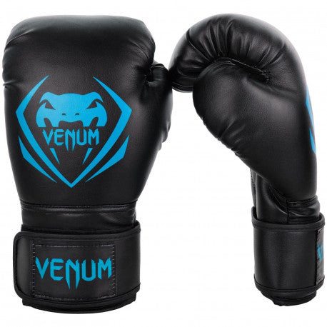 Contender Boxing Gloves - Black/Cyan